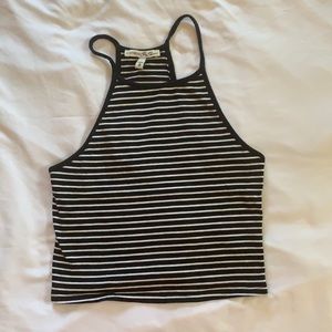 Express One Eleven High Neck Cropped Tank Top